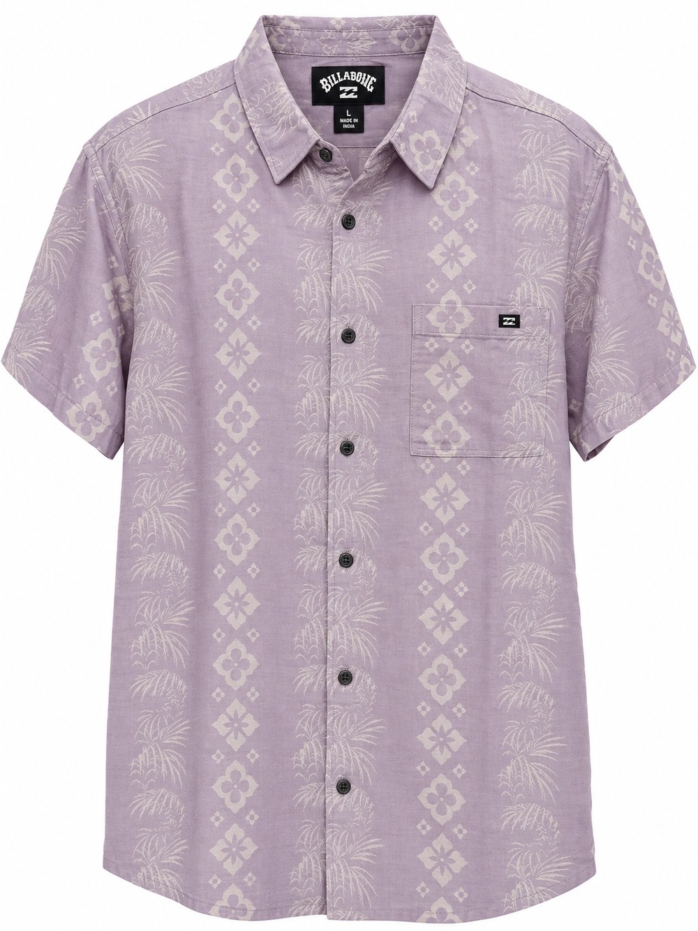 NWT Billabong Men’s Sundays Jacquard SS Shirt Light Purple Size L